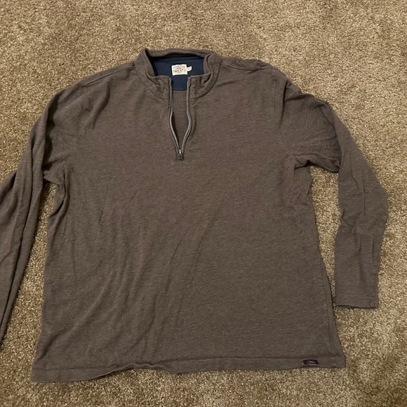 Faherty XL Brown Zip up Sweater - Picture 4 of 5